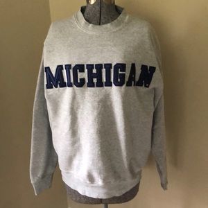 Gray Michigan Crewneck